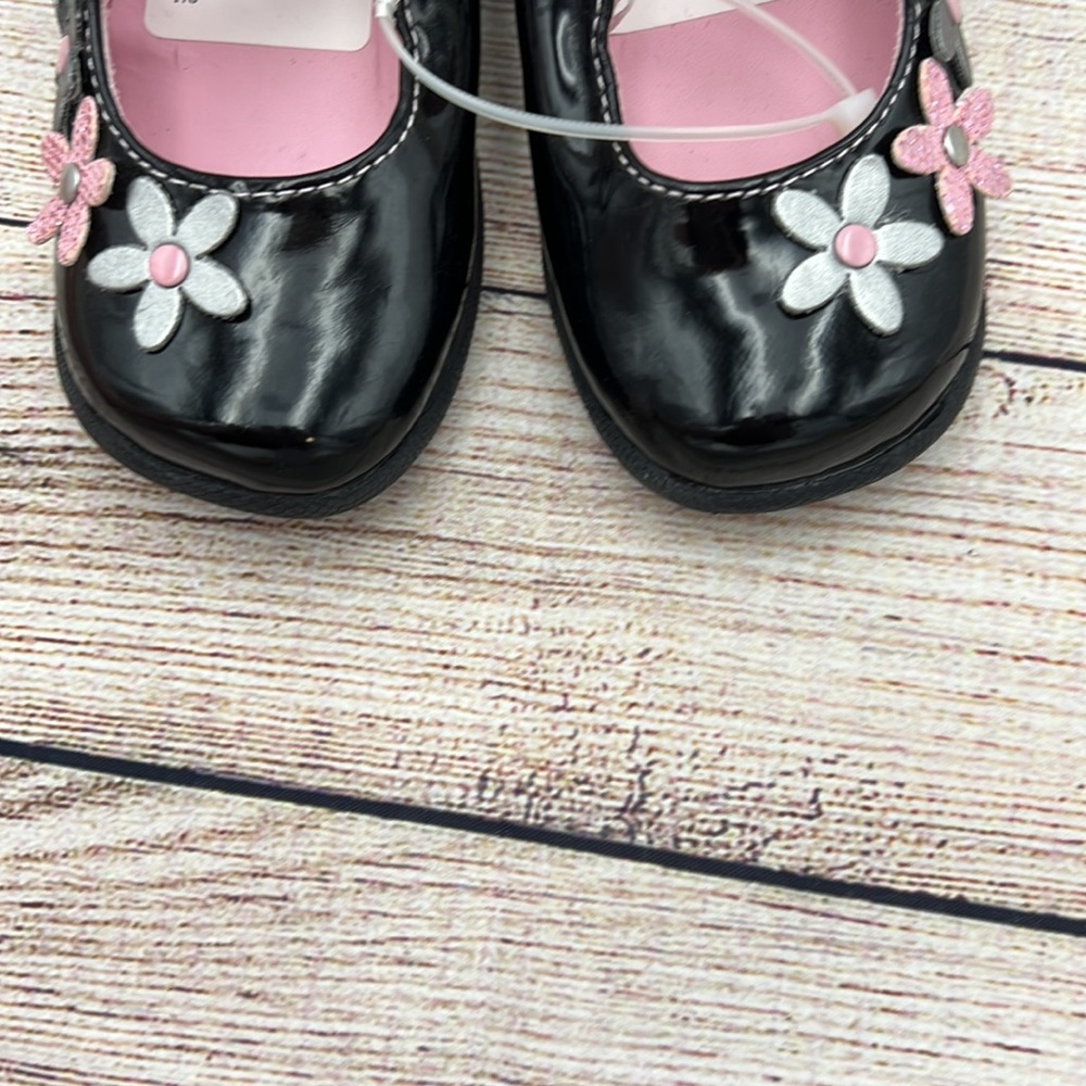 Nordstrom Black Maryjanes with Flowers Sz 7 NWTs - Picture 4 of 5